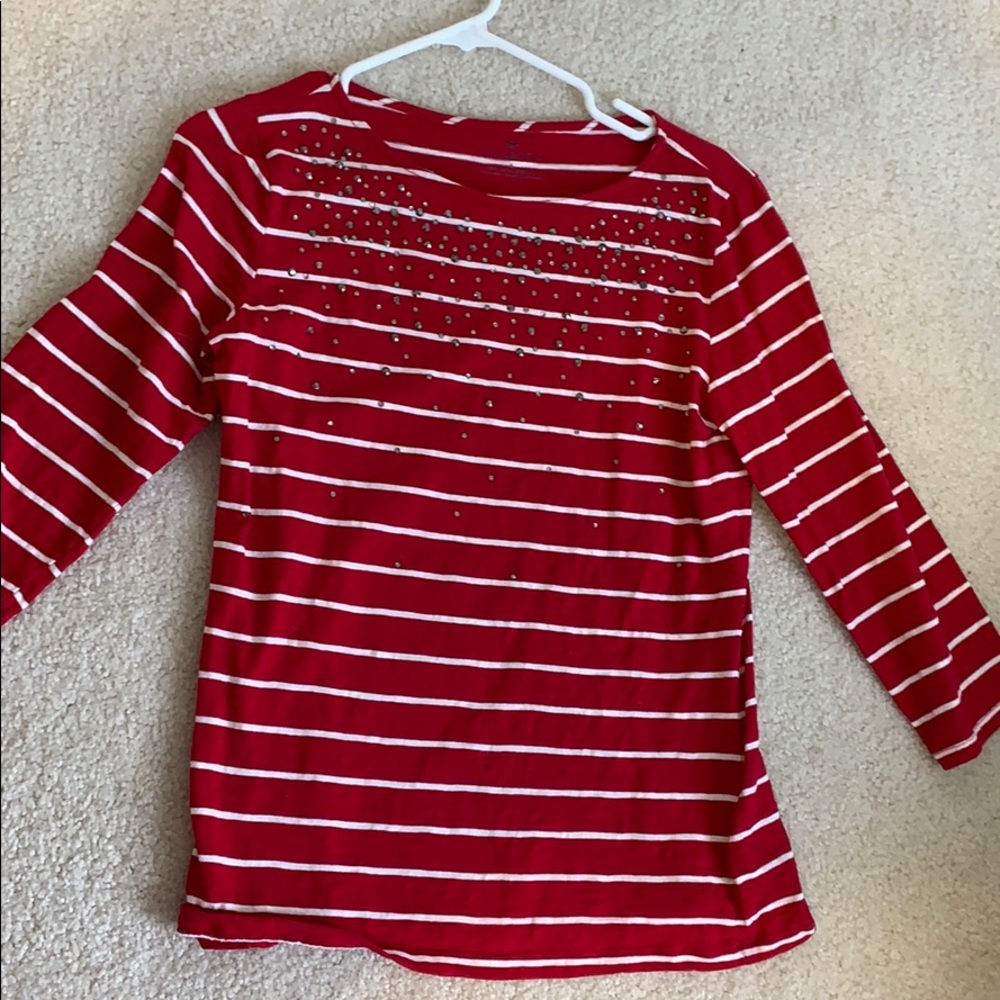 Red stripped shirt